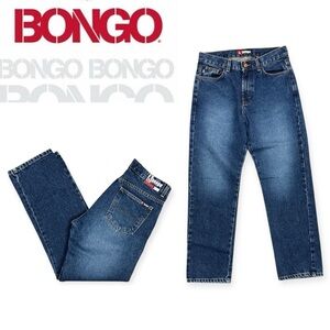 VINTAGE BONGO MILESTONE DARK SANDBLAST STRAIGHT LEG  Y2K 90s DENIM JEANS